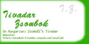 tivadar zsombok business card